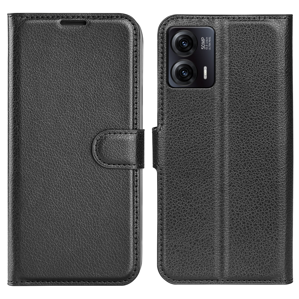 Shockproof Phone Case For Motorola Moto G73 5G Litchi Texture PU Leather Cell Phone Cover Stand Wallet Shockproof Phone Case For Motorola Moto G73 5G Litchi Texture PU Leather Cell Phone Cover Stand Wallet